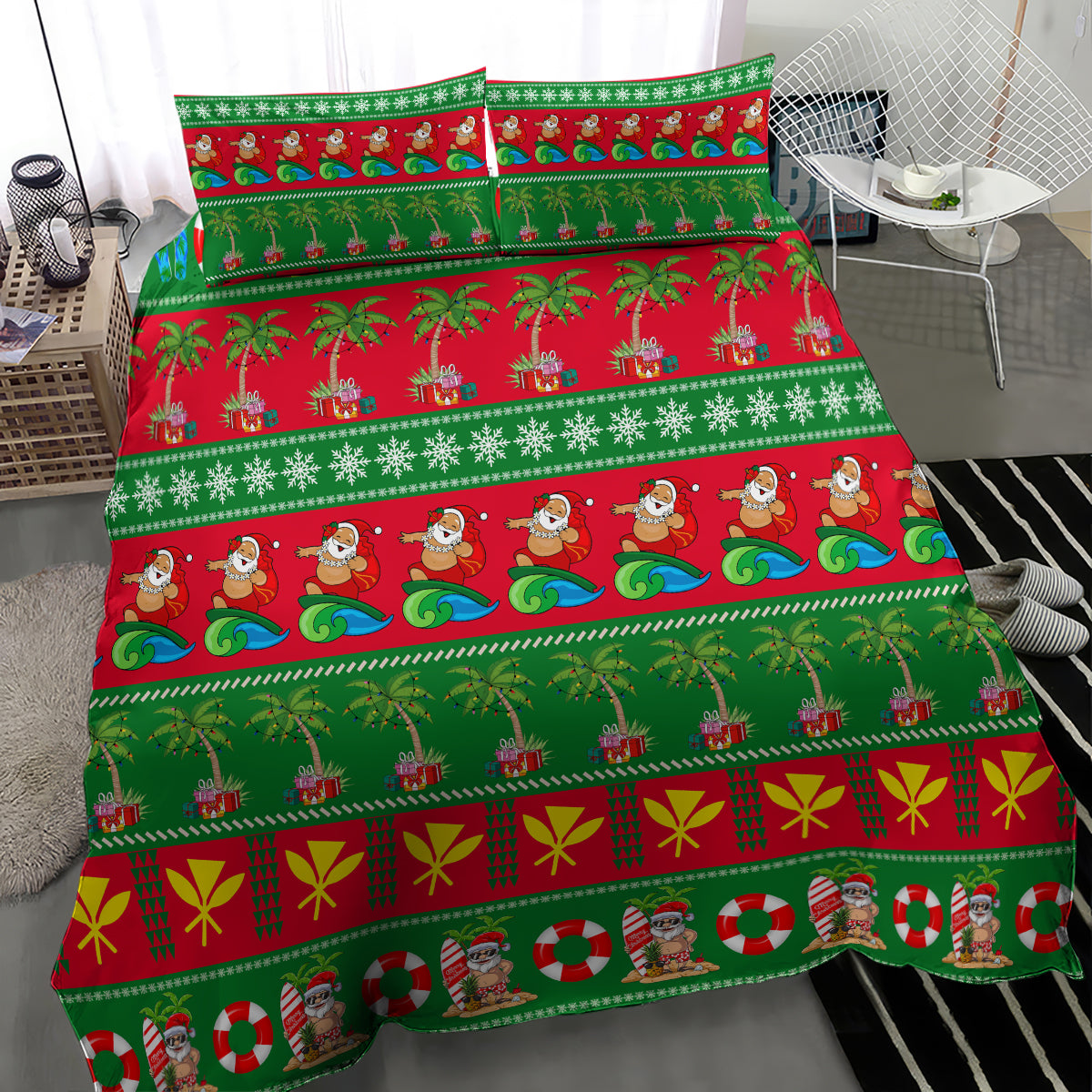 Hawaii Christmas Bedding Set Mele Kalikimaka - Wonder Print Shop