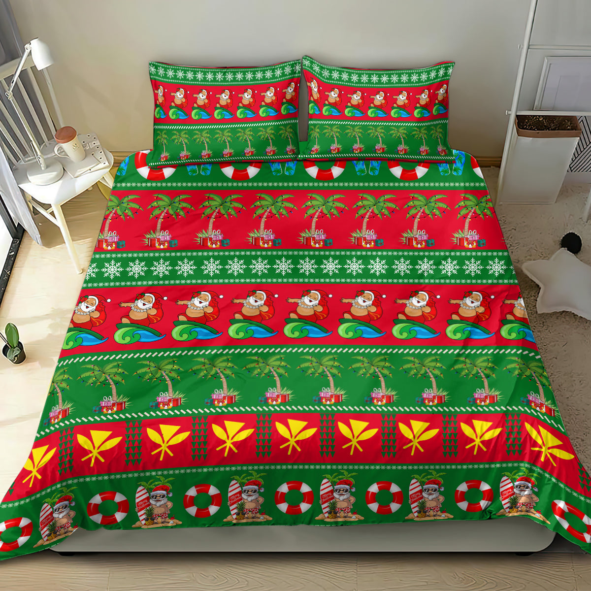 Hawaii Christmas Bedding Set Mele Kalikimaka - Wonder Print Shop