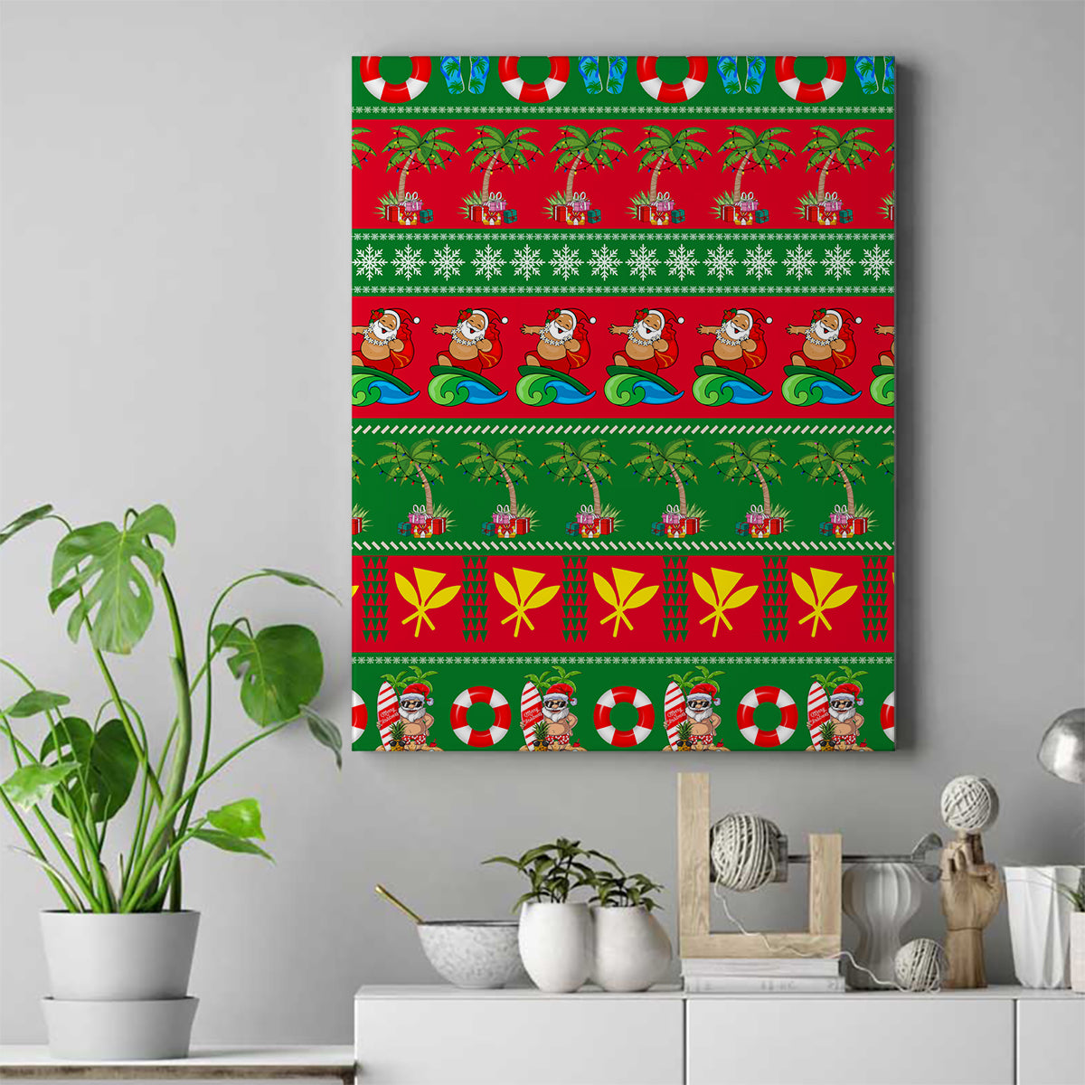 Hawaii Christmas Canvas Wall Art Mele Kalikimaka - Wonder Print Shop