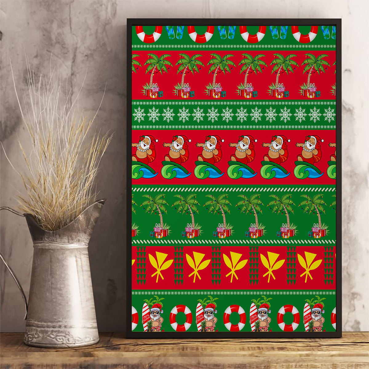 Hawaii Christmas Canvas Wall Art Mele Kalikimaka - Wonder Print Shop