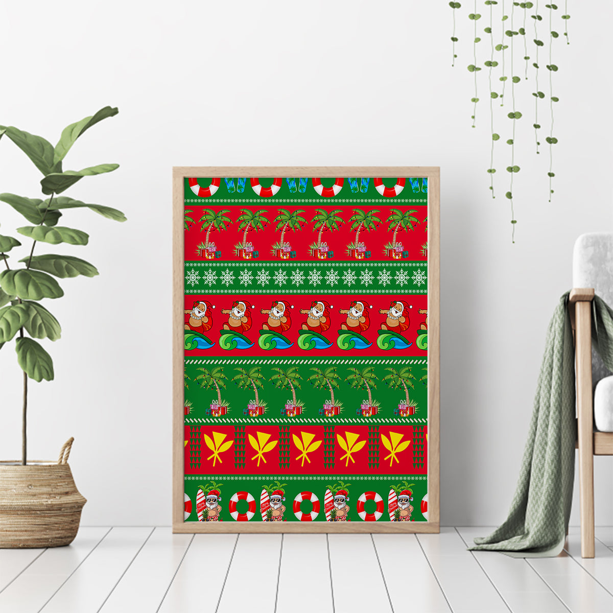 Hawaii Christmas Canvas Wall Art Mele Kalikimaka - Wonder Print Shop