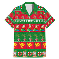 Personalised Hawaii Christmas Family Matching Mermaid Dress and Hawaiian Shirt Mele Kalikimaka - Wonder Print Shop