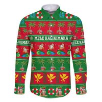 Personalised Hawaii Christmas Family Matching Off Shoulder Short Dress and Hawaiian Shirt Mele Kalikimaka - Wonder Print Shop