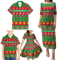 Personalised Hawaii Christmas Family Matching Puletasi Dress and Hawaiian Shirt Mele Kalikimaka - Wonder Print Shop
