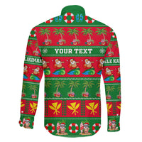 Personalised Hawaii Christmas Family Matching Puletasi Dress and Hawaiian Shirt Mele Kalikimaka - Wonder Print Shop