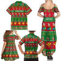 Personalised Hawaii Christmas Family Matching Summer Maxi Dress and Hawaiian Shirt Mele Kalikimaka - Wonder Print Shop