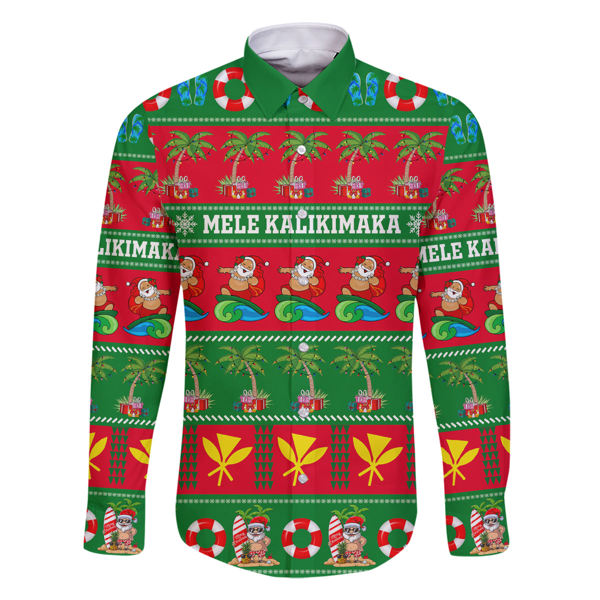 Personalised Hawaii Christmas Family Matching Summer Maxi Dress and Hawaiian Shirt Mele Kalikimaka - Wonder Print Shop