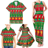 Personalised Hawaii Christmas Family Matching Tank Maxi Dress and Hawaiian Shirt Mele Kalikimaka - Wonder Print Shop
