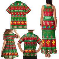 Personalised Hawaii Christmas Family Matching Tank Maxi Dress and Hawaiian Shirt Mele Kalikimaka - Wonder Print Shop