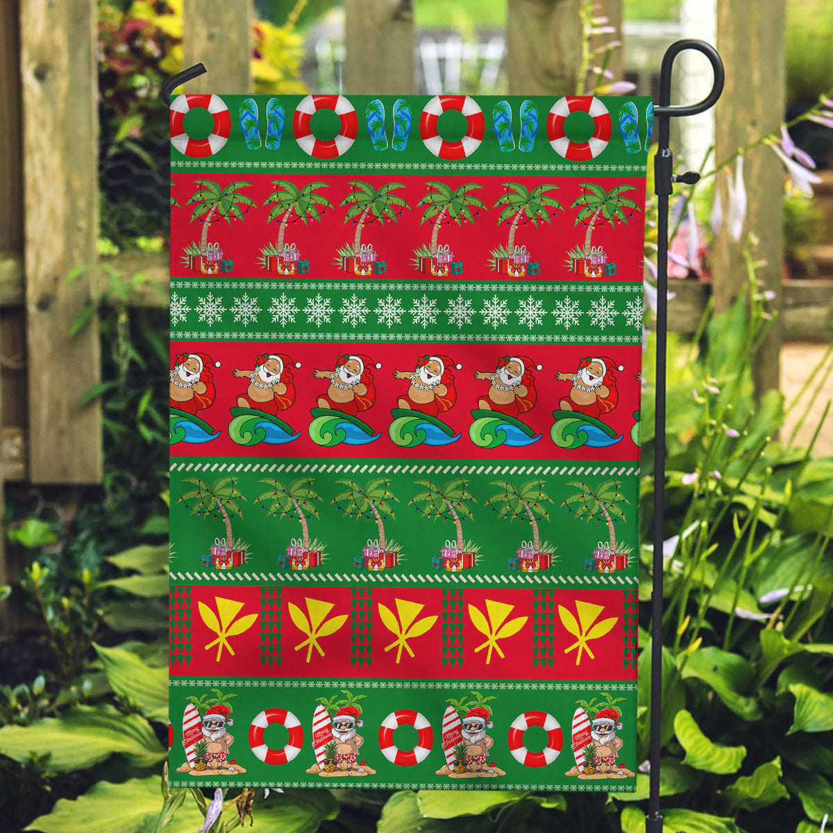 Hawaii Christmas Garden Flag Mele Kalikimaka - Wonder Print Shop