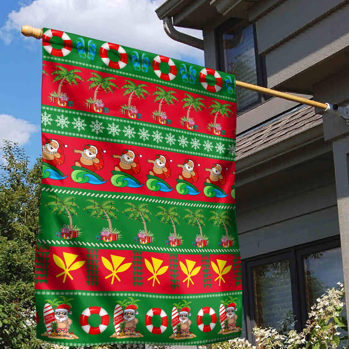 Hawaii Christmas Garden Flag Mele Kalikimaka - Wonder Print Shop