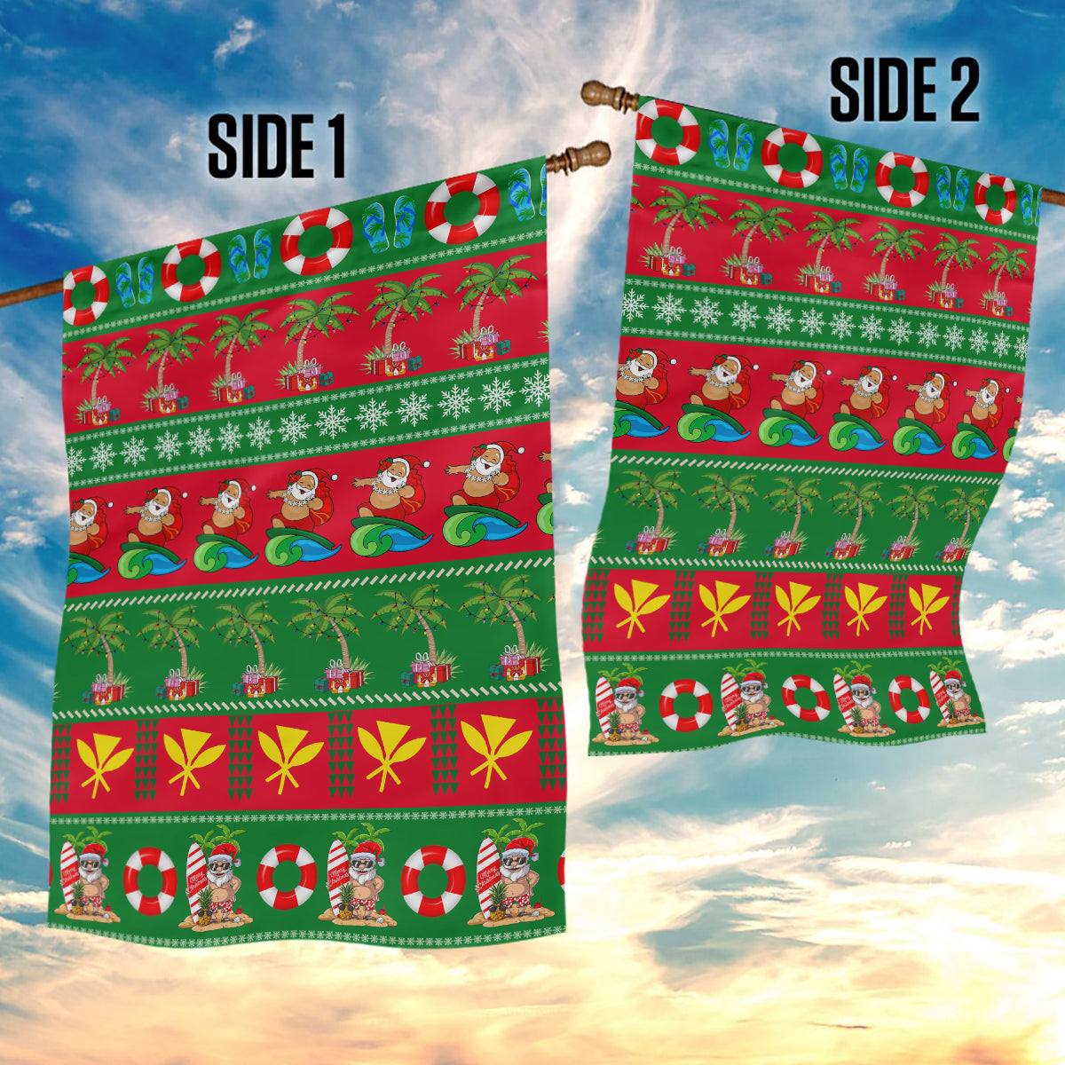 Hawaii Christmas Garden Flag Mele Kalikimaka - Wonder Print Shop