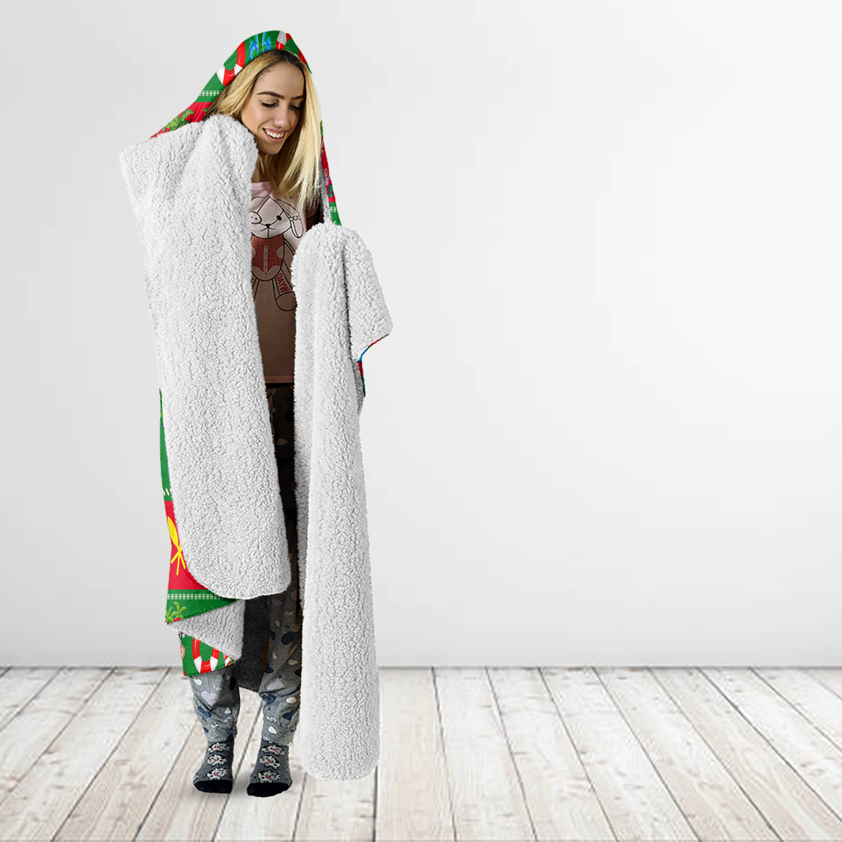personalised-hawaii-christmas-hooded-blanket-mele-kalikimaka