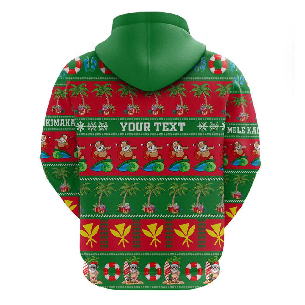Personalised Hawaii Christmas Hoodie Mele Kalikimaka - Wonder Print Shop