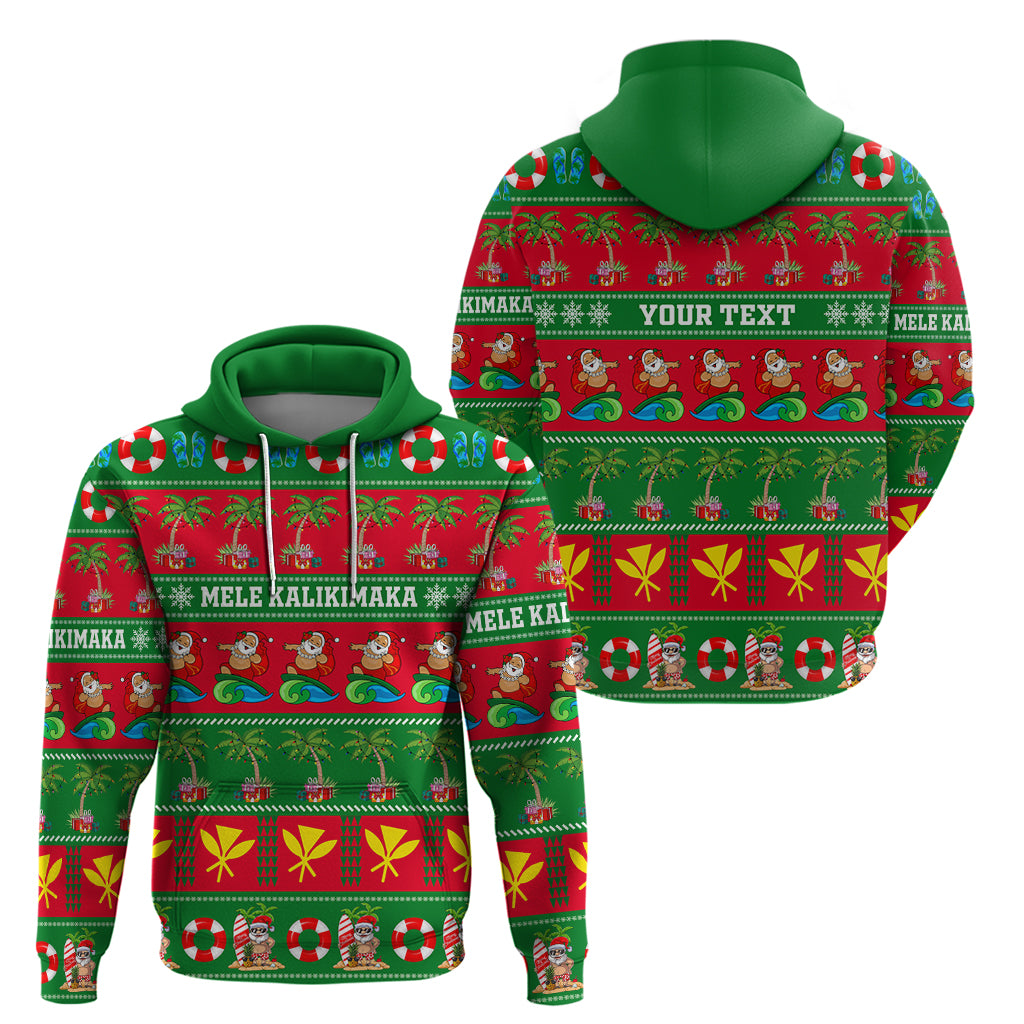 Personalised Hawaii Christmas Hoodie Mele Kalikimaka - Wonder Print Shop