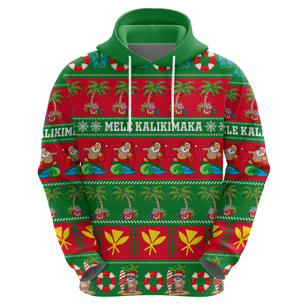 Personalised Hawaii Christmas Hoodie Mele Kalikimaka - Wonder Print Shop