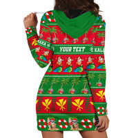 Personalised Hawaii Christmas Hoodie Dress Mele Kalikimaka - Wonder Print Shop