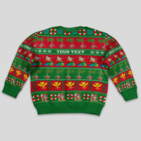 Personalised Hawaii Christmas Kid Ugly Christmas Sweater Mele Kalikimaka - Wonder Print Shop