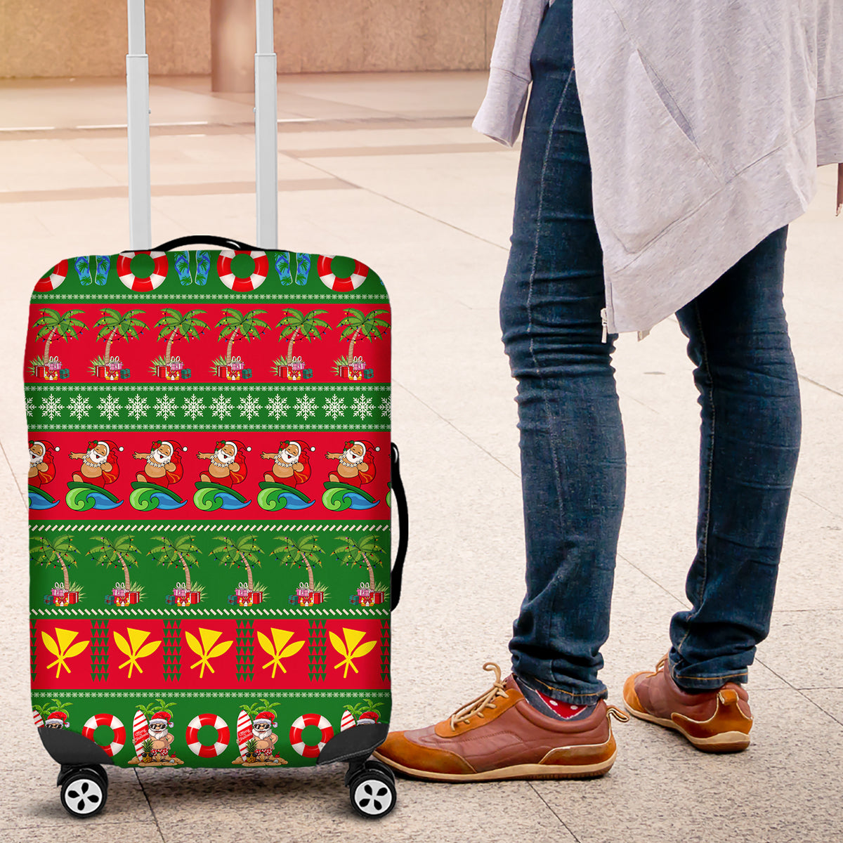 Hawaii Christmas Luggage Cover Mele Kalikimaka - Wonder Print Shop
