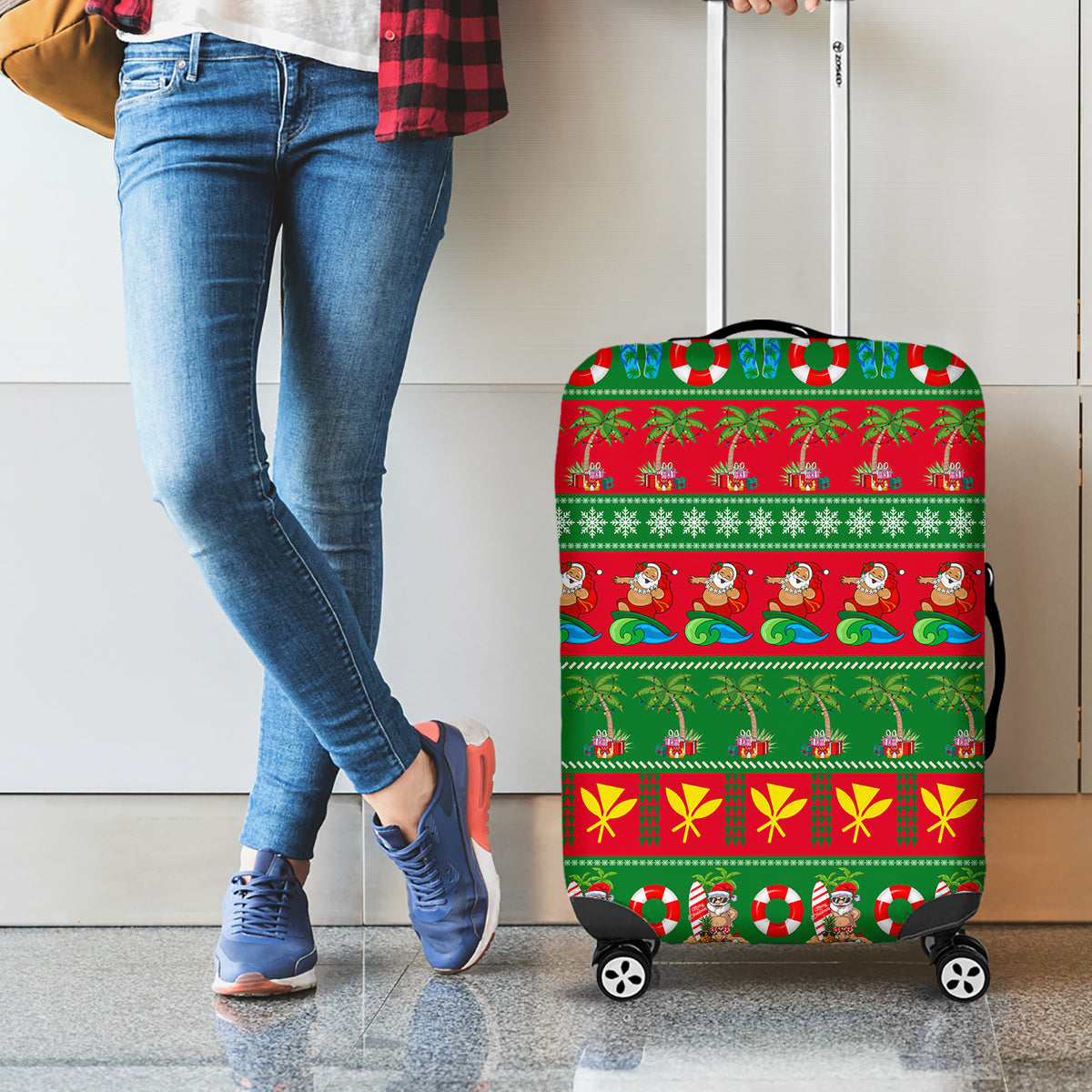 Hawaii Christmas Luggage Cover Mele Kalikimaka - Wonder Print Shop