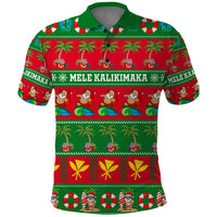 Personalised Hawaii Christmas Polo Shirt Mele Kalikimaka - Wonder Print Shop