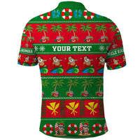 Personalised Hawaii Christmas Polo Shirt Mele Kalikimaka - Wonder Print Shop