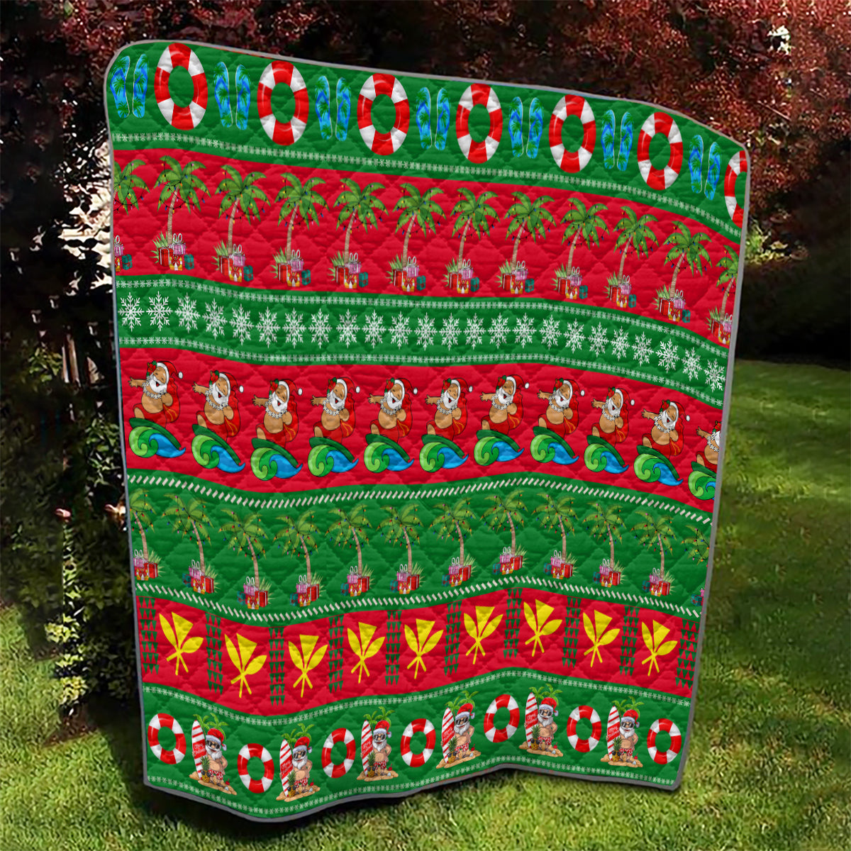 Hawaii Christmas Quilt Mele Kalikimaka - Wonder Print Shop