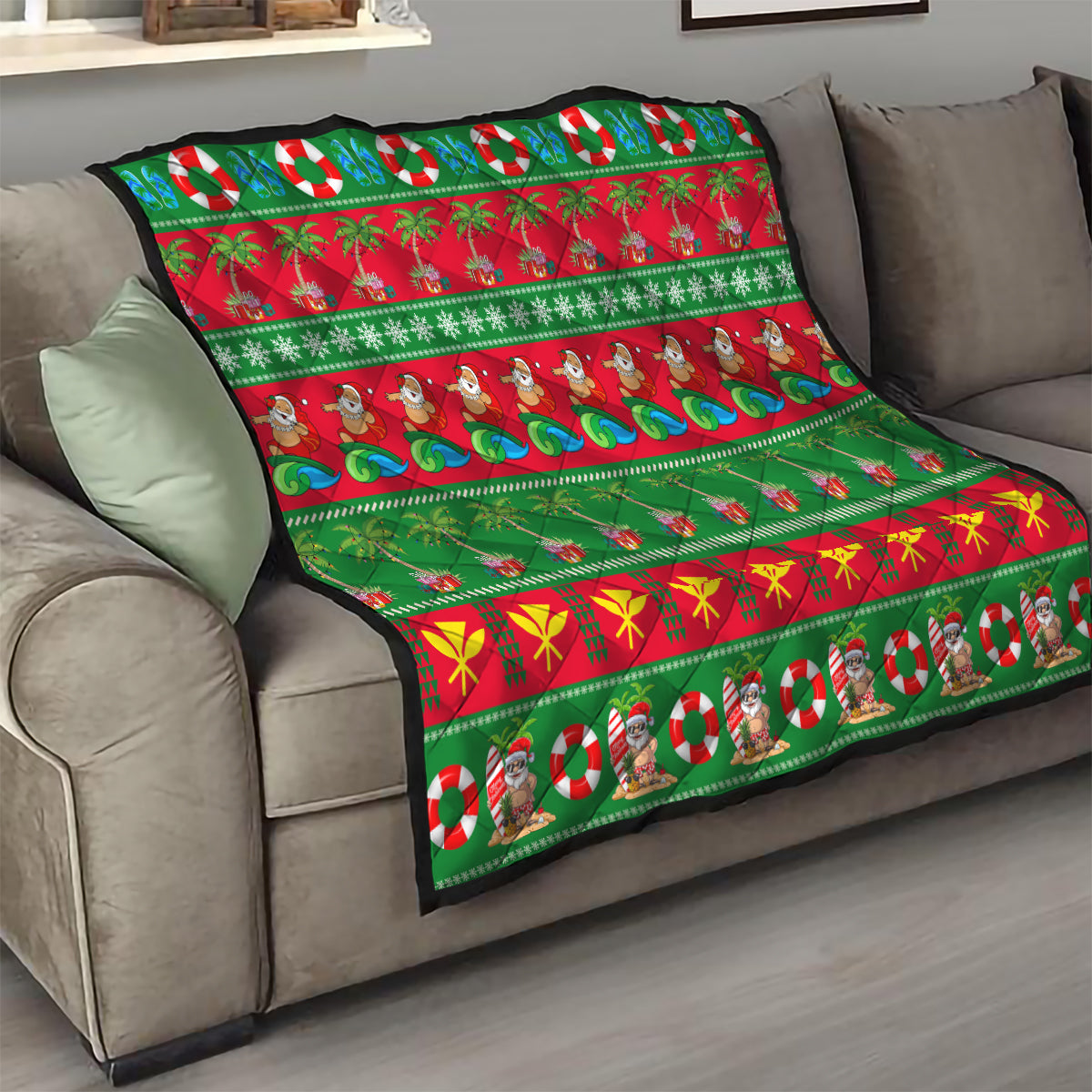 Hawaii Christmas Quilt Mele Kalikimaka - Wonder Print Shop