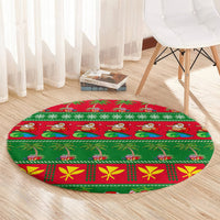personalised-hawaii-christmas-round-carpet-mele-kalikimaka