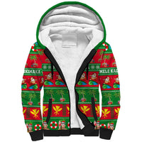 Personalised Hawaii Christmas Sherpa Hoodie Mele Kalikimaka - Wonder Print Shop