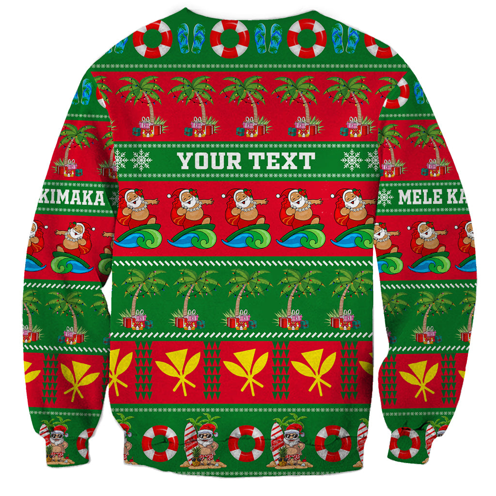 Personalised Hawaii Christmas Sweatshirt Mele Kalikimaka - Wonder Print Shop