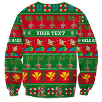 Personalised Hawaii Christmas Sweatshirt Mele Kalikimaka - Wonder Print Shop
