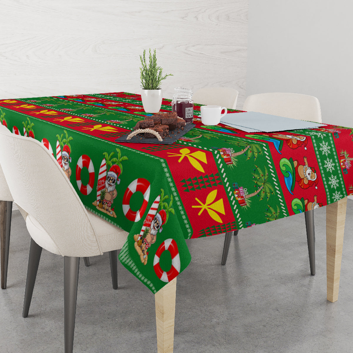 Hawaii Christmas Tablecloth Mele Kalikimaka - Wonder Print Shop