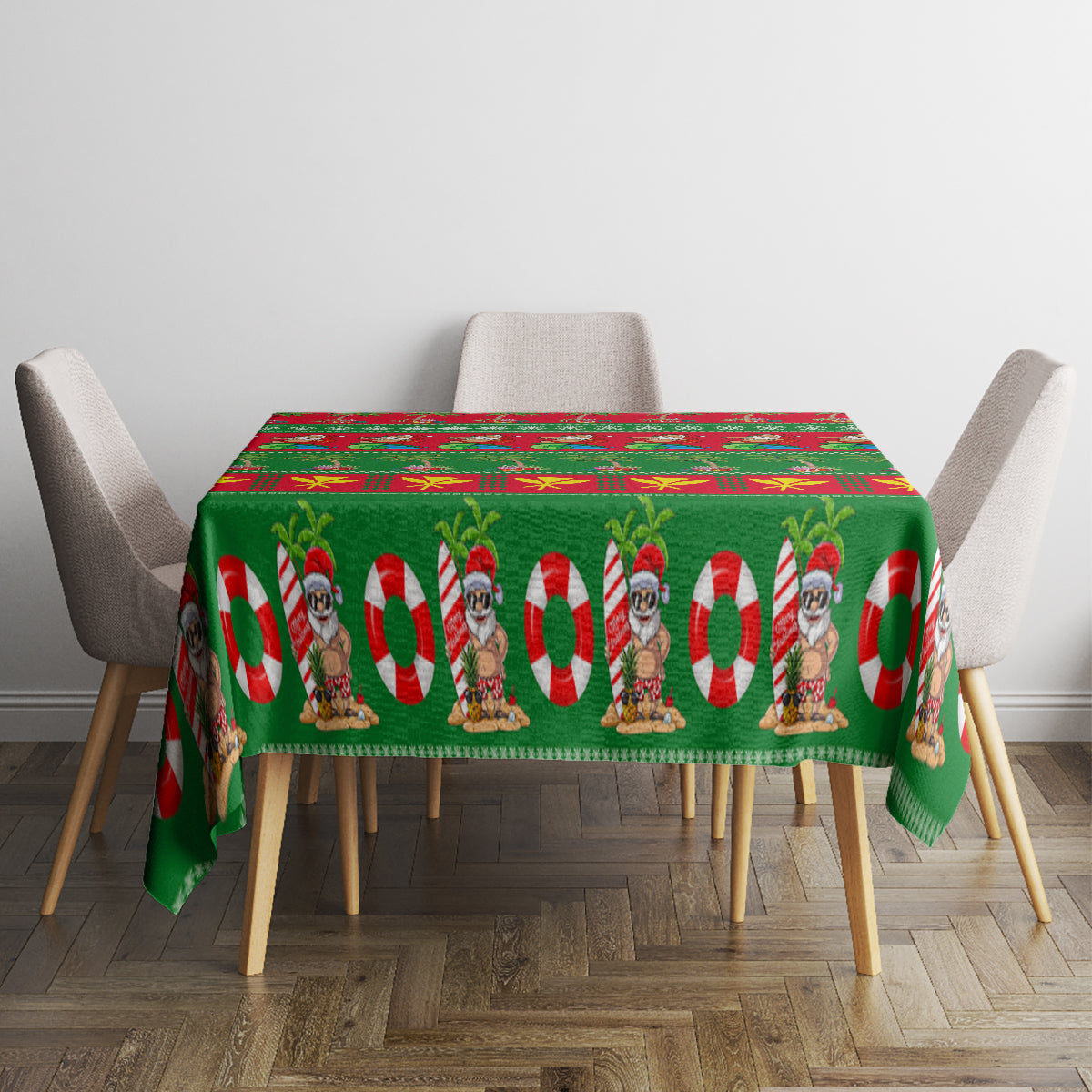 Hawaii Christmas Tablecloth Mele Kalikimaka - Wonder Print Shop
