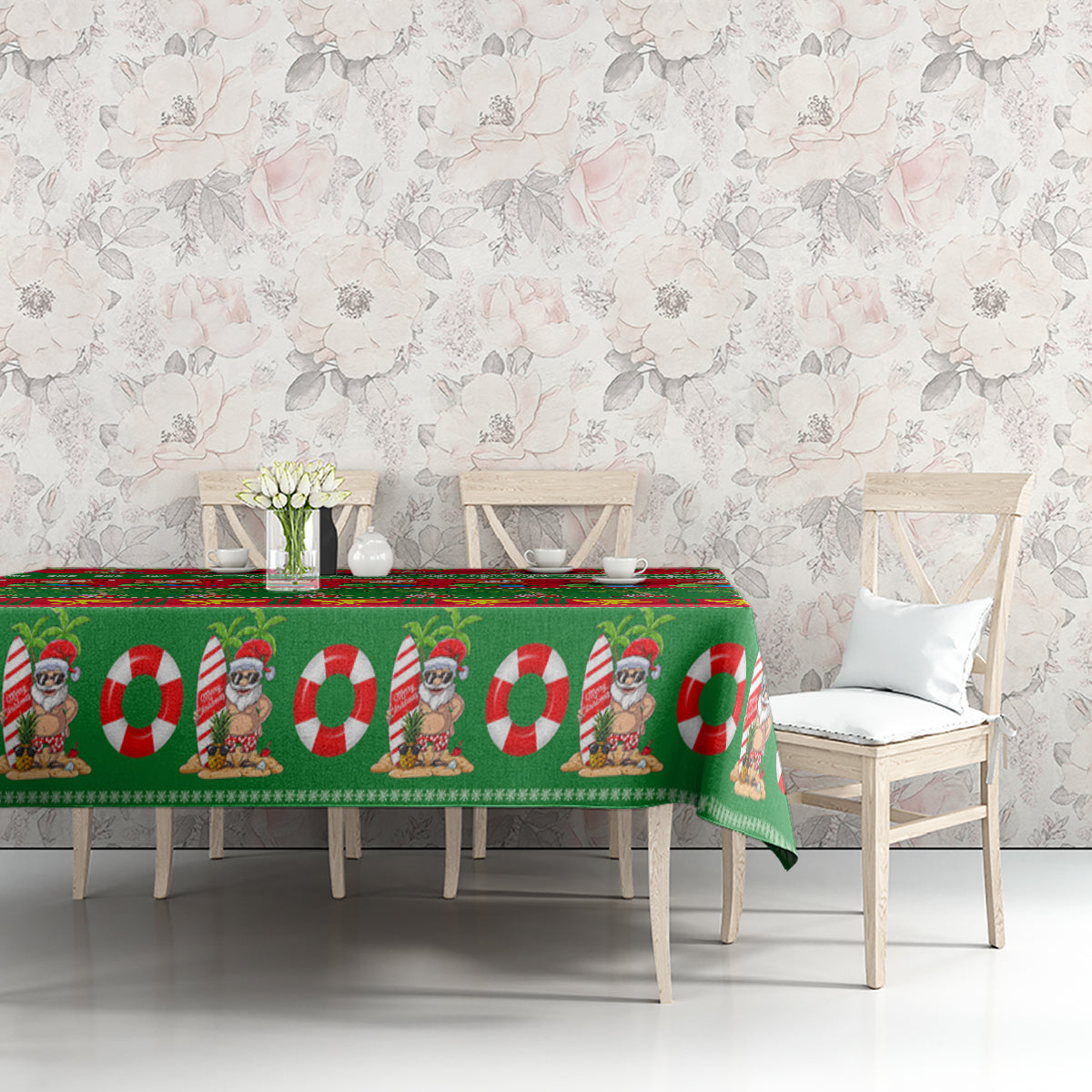 Hawaii Christmas Tablecloth Mele Kalikimaka - Wonder Print Shop