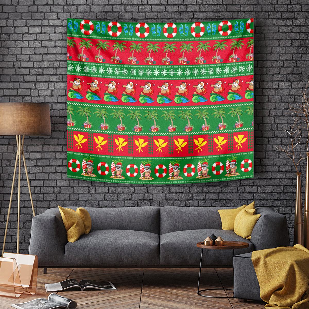 Hawaii Christmas Tapestry Mele Kalikimaka - Wonder Print Shop