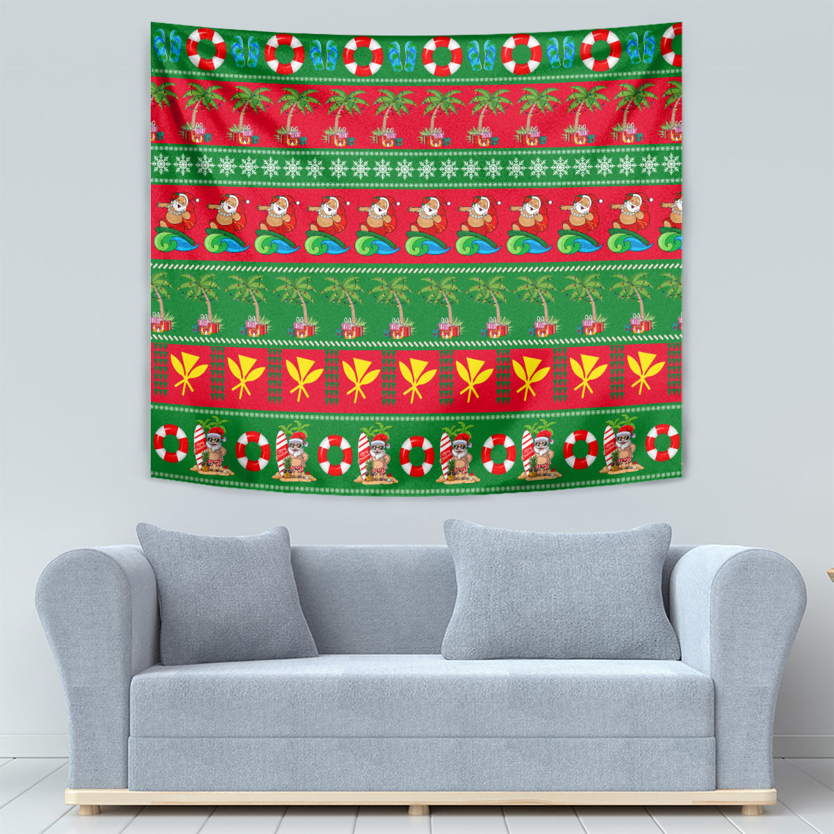Hawaii Christmas Tapestry Mele Kalikimaka - Wonder Print Shop