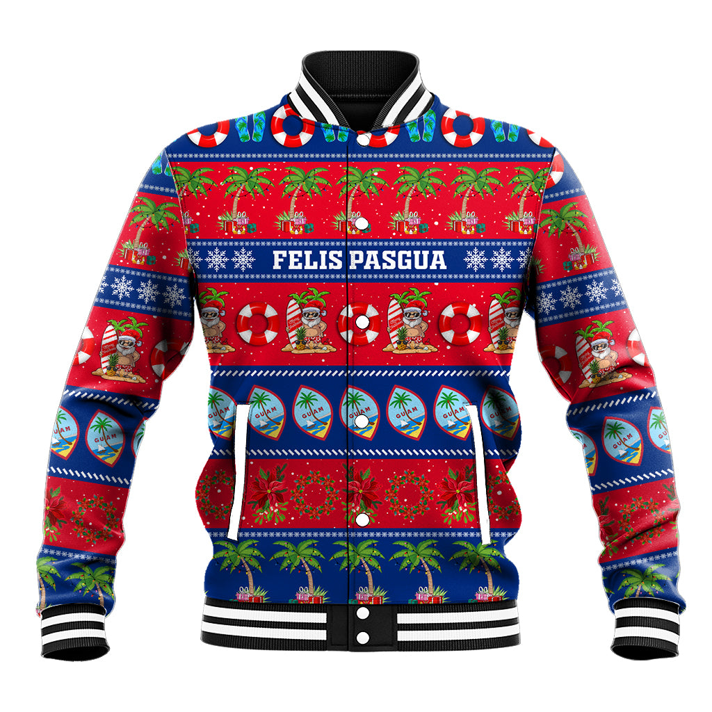 Personalised Guam Christmas Baseball Jacket Felis Pasgua - Wonder Print Shop
