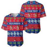 Personalised Guam Christmas Baseball Jersey Felis Pasgua - Wonder Print Shop