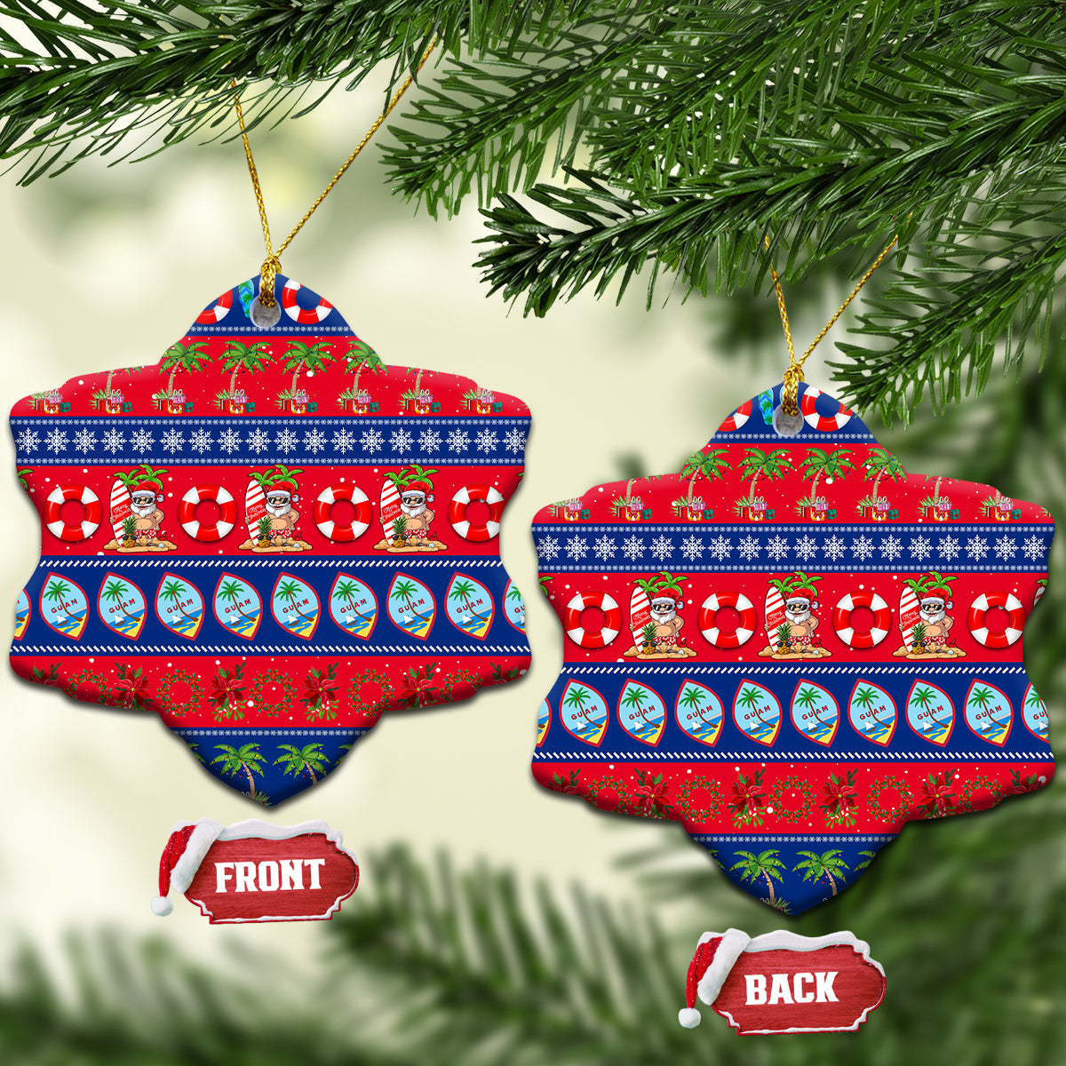 Guam Christmas Ceramic Ornament Felis Pasgua - Wonder Print Shop