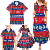 Personalised Guam Christmas Family Matching Summer Maxi Dress and Hawaiian Shirt Felis Pasgua - Wonder Print Shop