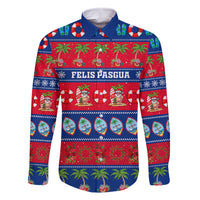 Personalised Guam Christmas Family Matching Tank Maxi Dress and Hawaiian Shirt Felis Pasgua - Wonder Print Shop