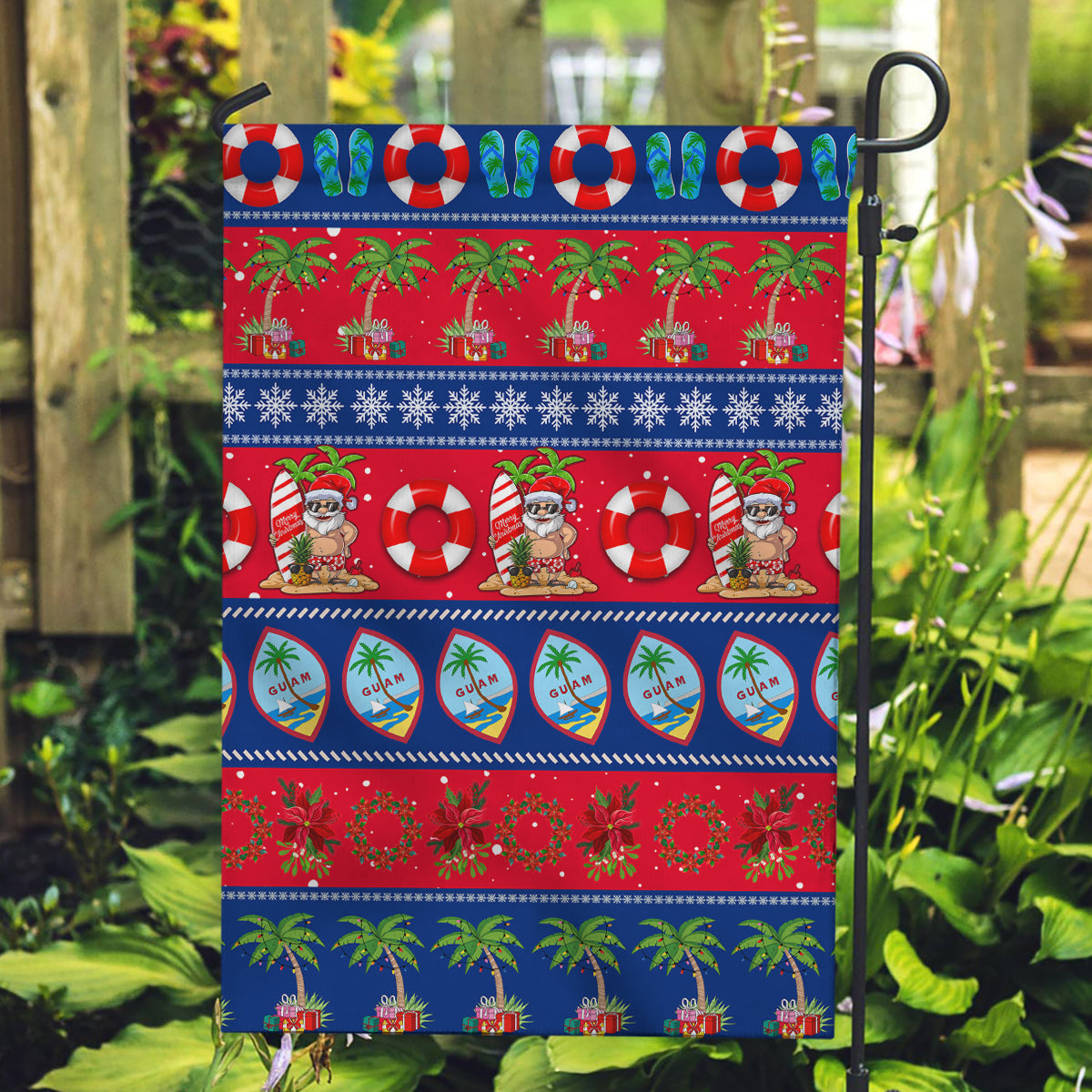 Guam Christmas Garden Flag Felis Pasgua - Wonder Print Shop