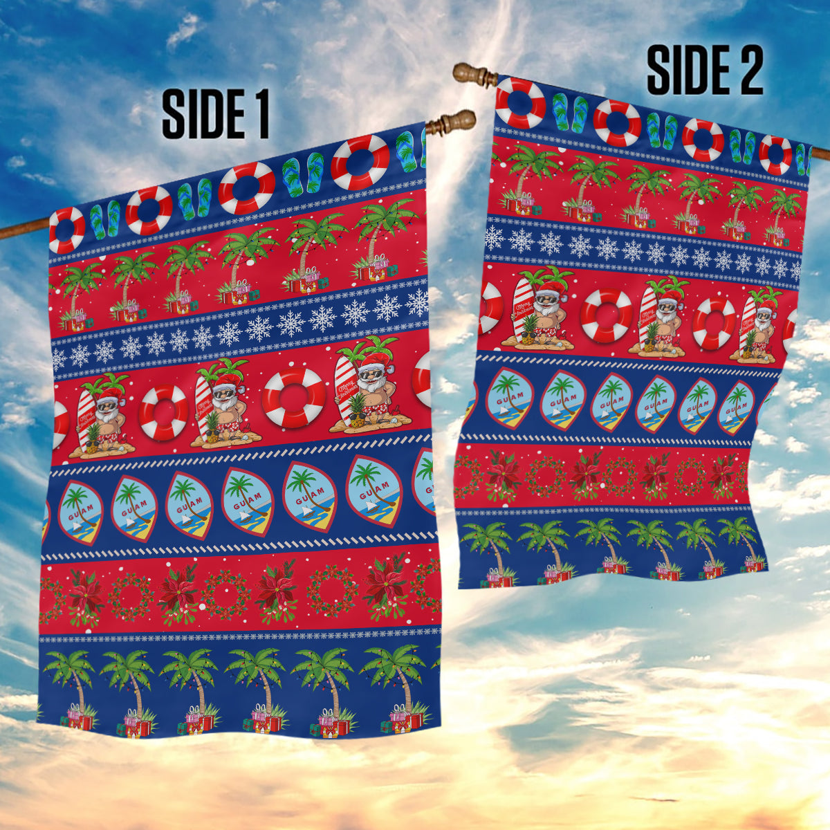 Guam Christmas Garden Flag Felis Pasgua - Wonder Print Shop