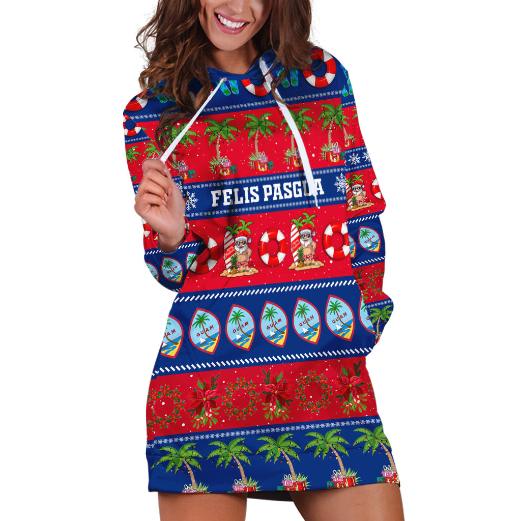 Personalised Guam Christmas Hoodie Dress Felis Pasgua - Wonder Print Shop