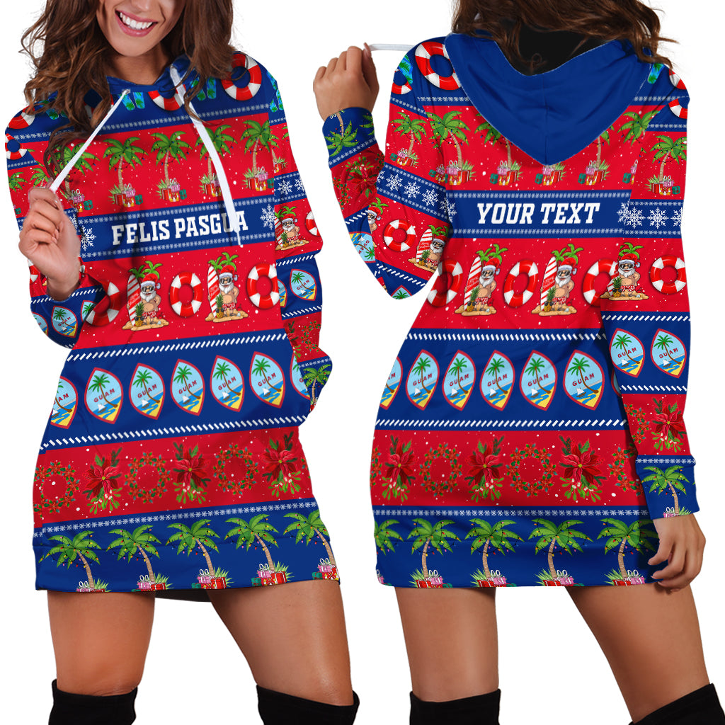 Personalised Guam Christmas Hoodie Dress Felis Pasgua - Wonder Print Shop