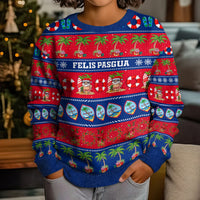 Personalised Guam Christmas Kid Ugly Christmas Sweater Felis Pasgua - Wonder Print Shop