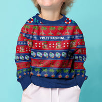 Personalised Guam Christmas Kid Ugly Christmas Sweater Felis Pasgua - Wonder Print Shop