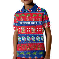 Personalised Guam Christmas Kid Polo Shirt Felis Pasgua - Wonder Print Shop