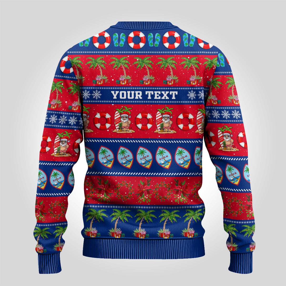 Personalised Guam Christmas Ugly Christmas Sweater Felis Pasgua - Wonder Print Shop